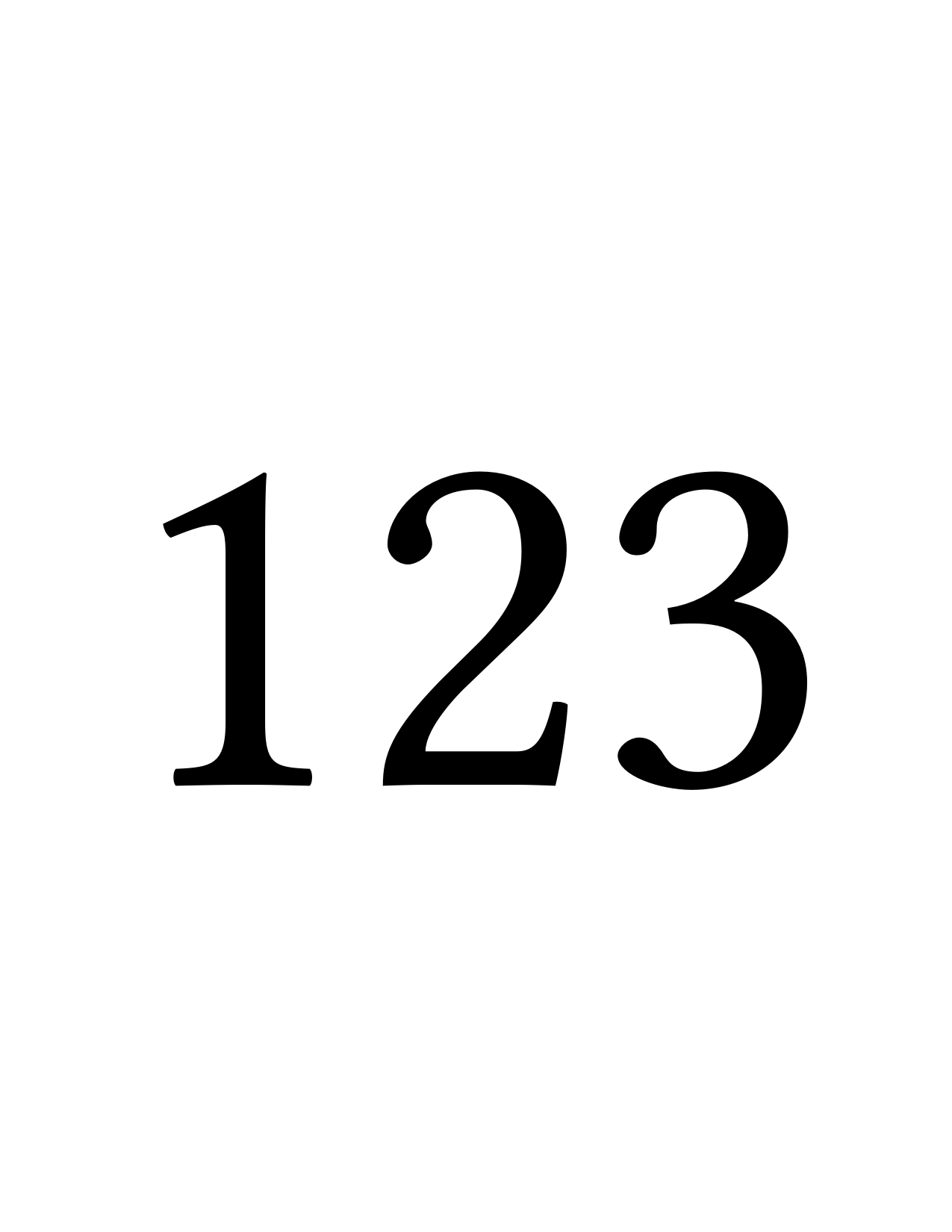 Numeral 123